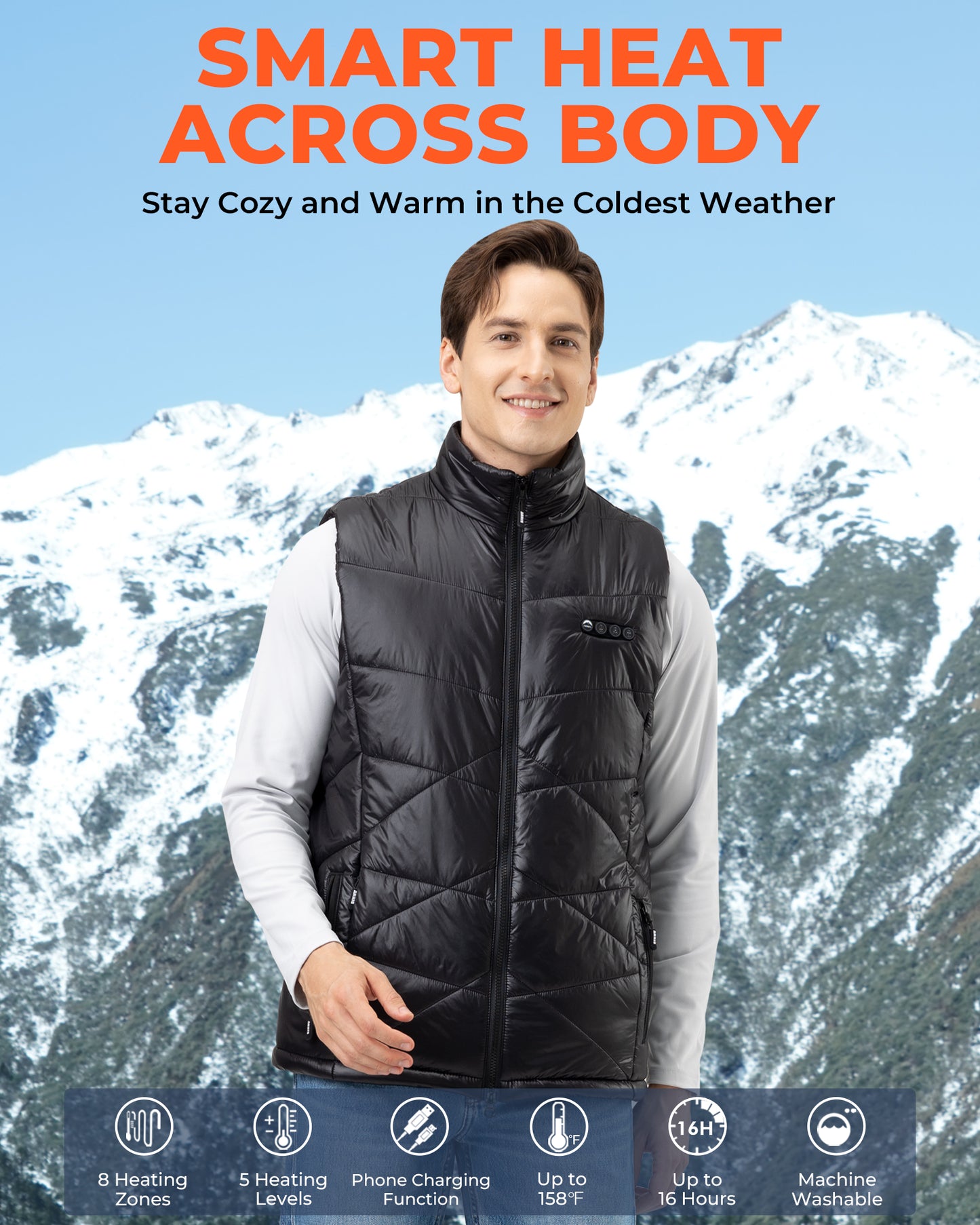 New ARRIS 12V Men's Heated Puffer Vest