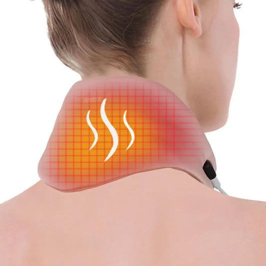 ARRIS USB Cord Graphene Far Infrared Therapy Heating Neck Brace Wrap with Adjustable Time and Temperature Control