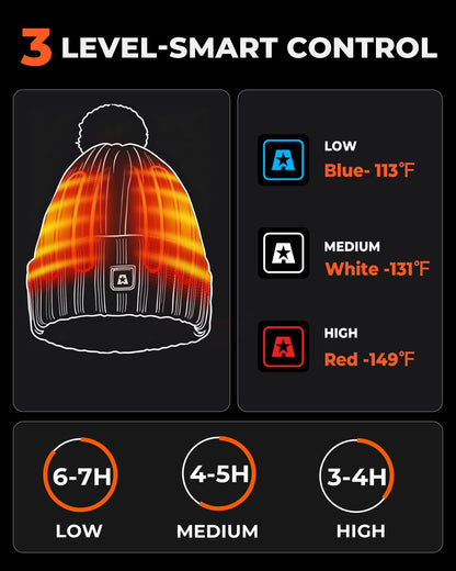 rechargeable heated beanie