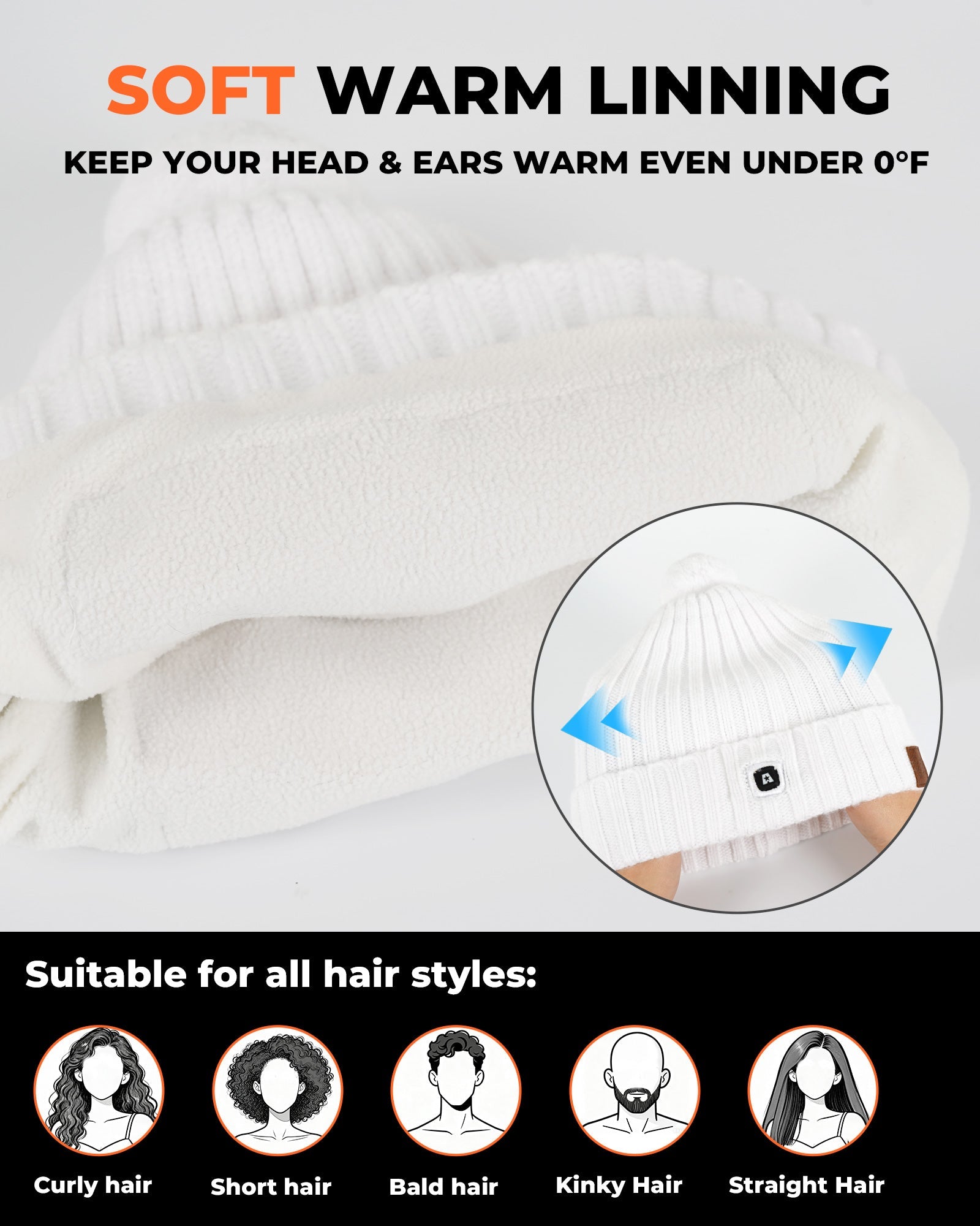 rechargeable heated beanie