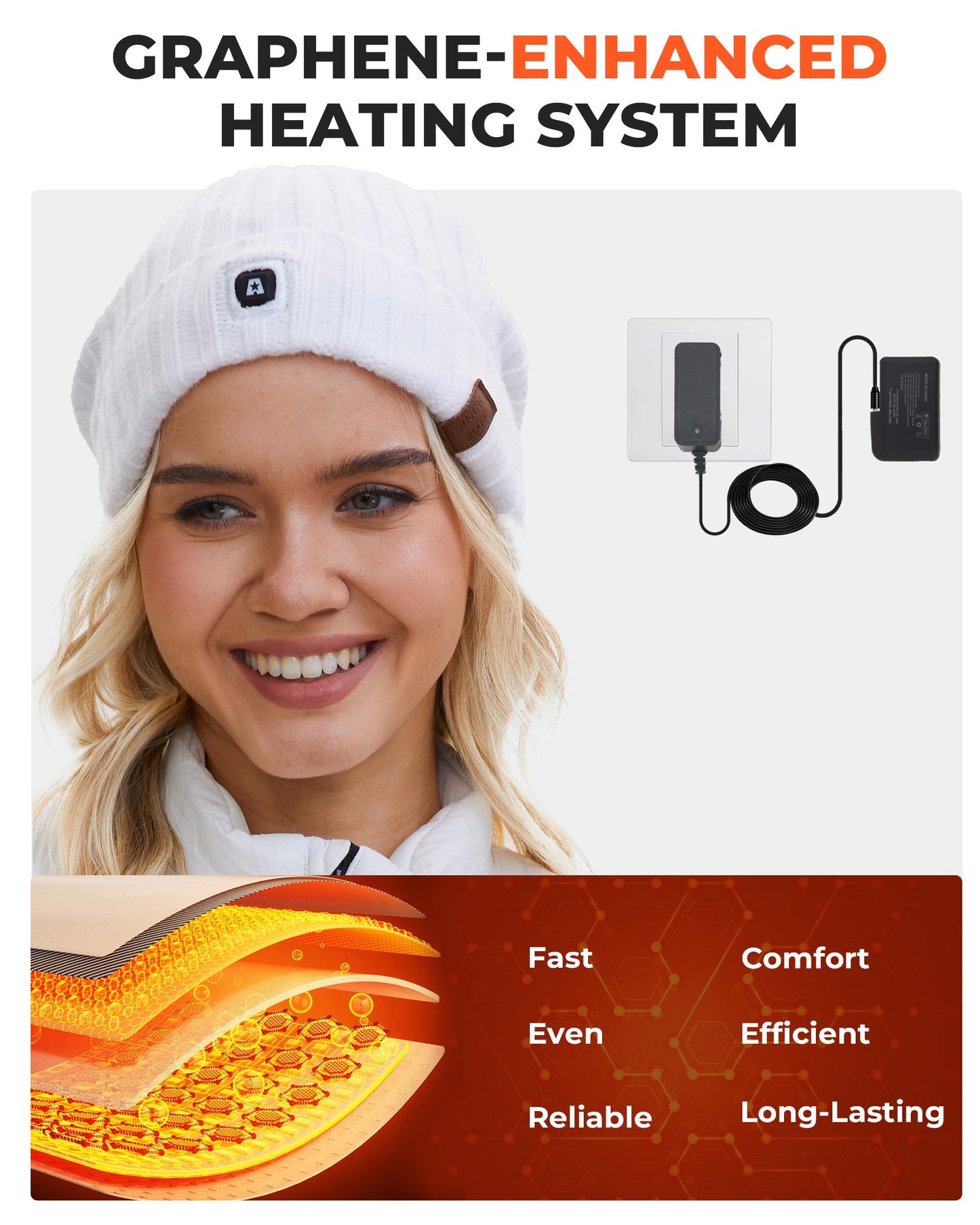 rechargeable heated beanie hat