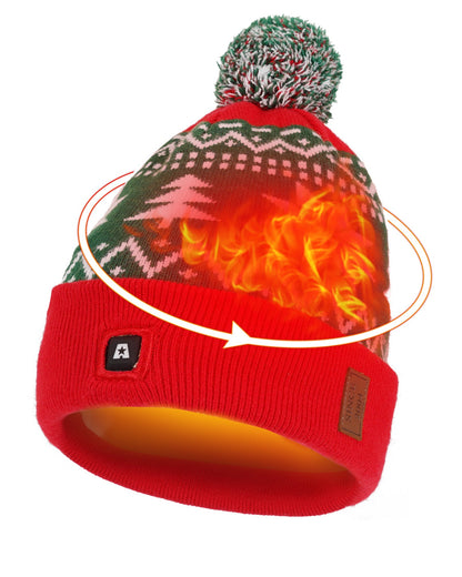 Rechargeable heated beanie hat