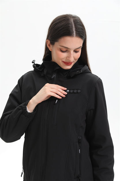 Arris Heated Jacket for Women, Electric Warm Heating Coat with 7.4V Rechargeable Battery