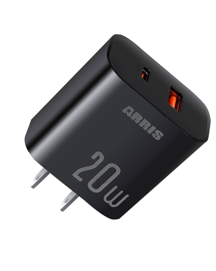 ARRIS 20W Fast USB C Charger for 2025 ARRIS Heated Vest 7.4V Battery 12V Battery, Dual Port USB Fast Wall Charger