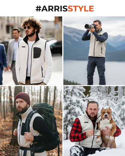 ARRIS Fleece Heated Vest with 12V Battery, Size Adjustable Heated Vest for Men Women