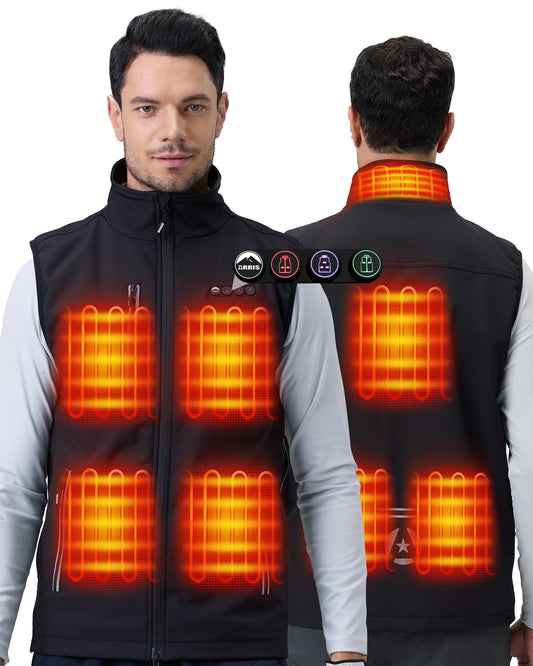 ARRIS Heated Vest for Golf 7.4V Electric Battery Powered Softshell Vest for Men