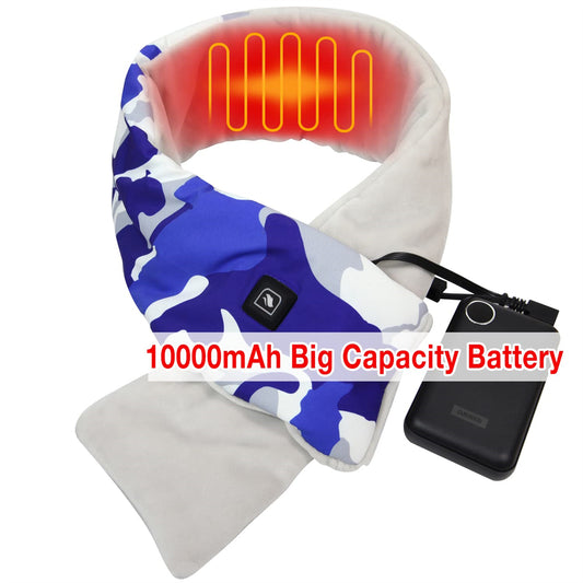 DUKUSEEK Electric Heated Scarf Thermal Scarf with 10000mah Rechargeable USB Battery Powered for Warmth, Neck Pain Relief, Unisex for Men and Women