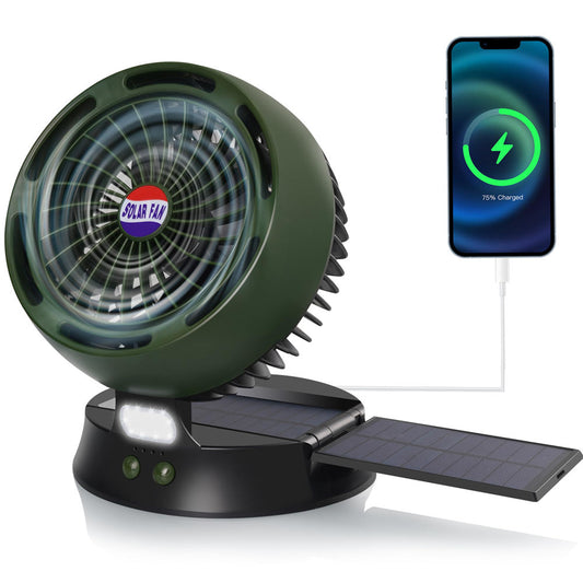 rechargeable solar fan