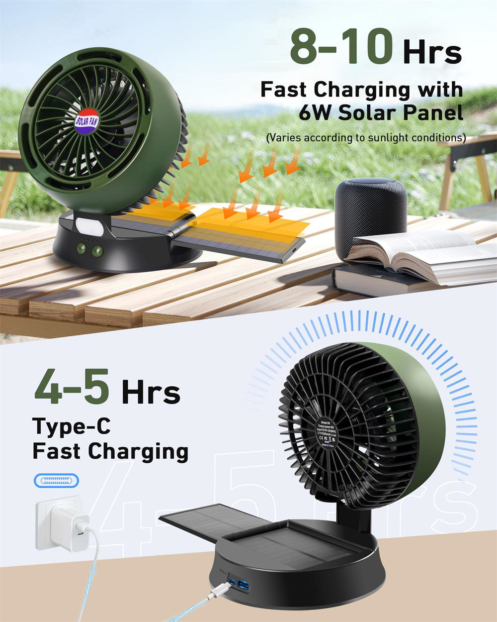 portable solar fan 