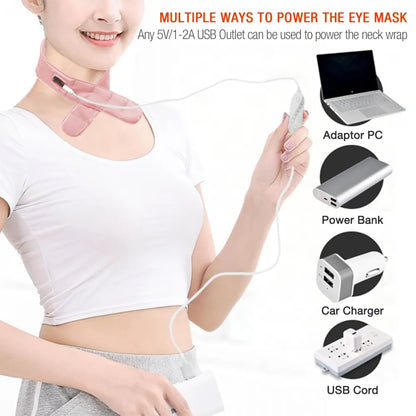 multiple ways to power the heating neck pad