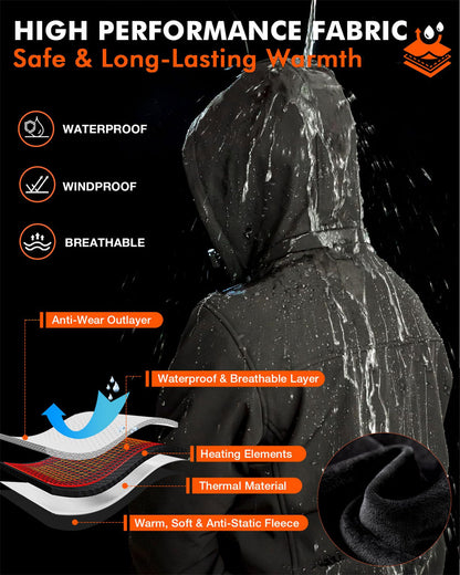 Arris Heated Jacket for Women, Electric Warm Heating Coat with 7.4V Rechargeable Battery