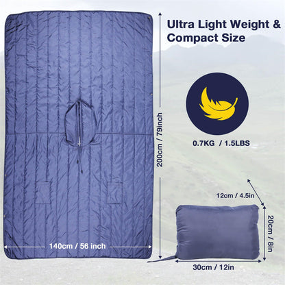 ultra lightweight and warm, size chart of dukuseek outdoor blanket hoodie
