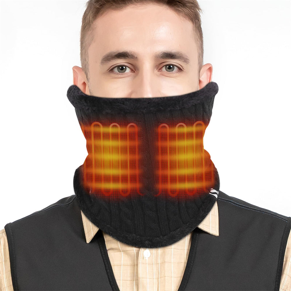 DUKUSEEK Rechargeable Heated Winter Neck Warmer for Men Women Neck Gai