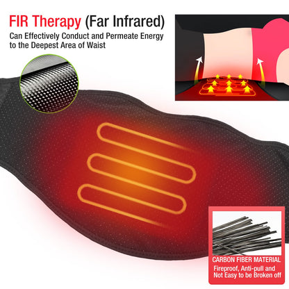 ARRIS 7.4V Battery Heating Massage Back Belt Wrap with Vibration Massager